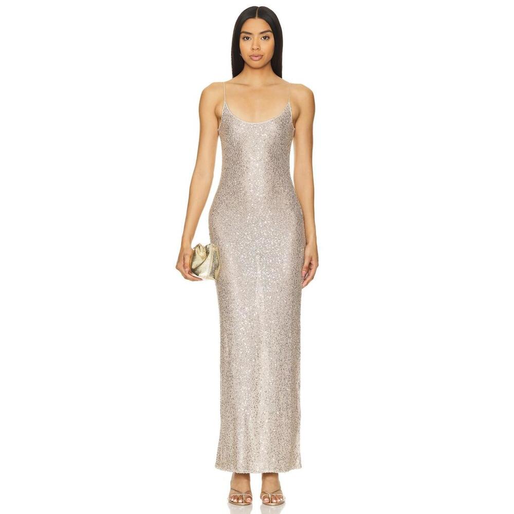 Lovers and Friends Rossa Maxi Dress in Champagne